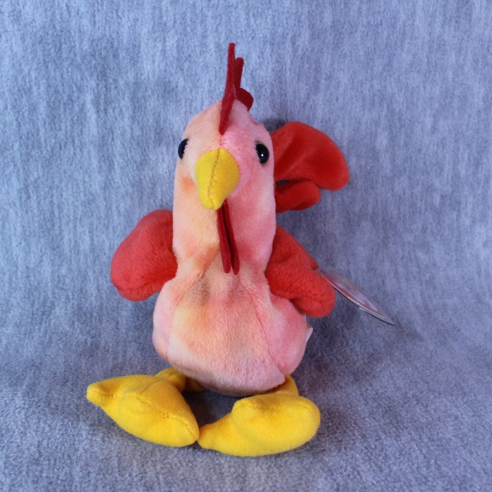 ROOSER TY DOODLE the ROOSTER #4171 Beanie Babies 3-8-1996 VINTAGE‎ NWT